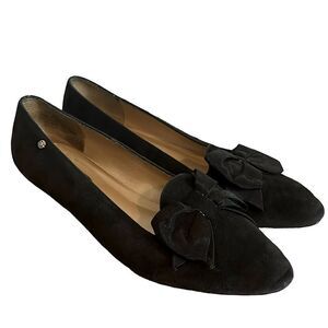 John Romain Courtney Leather Upper Pointed Black Suede Loafer size 10 - 10B